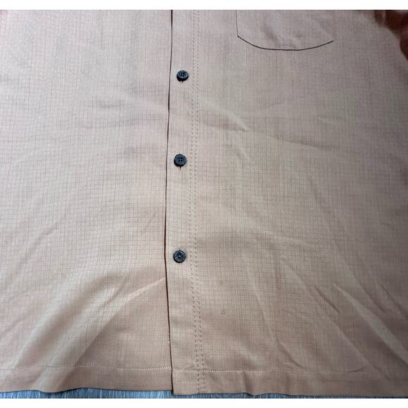 Tommy Bahama|Luxury Silk Button Up SS Top|Orange|SZ XL - Picture 3 of 9